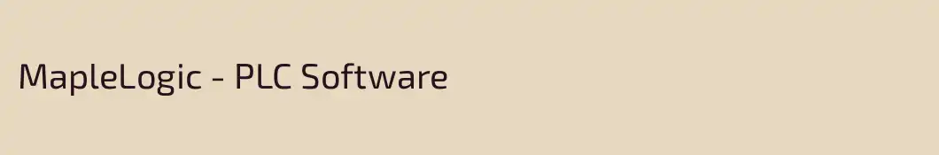 MapleLogic - PLC Software